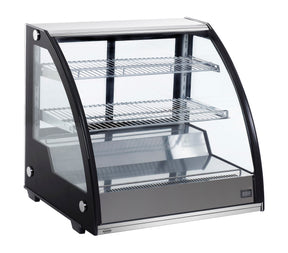 Kühlvitrine / 130 L / 0 bis 12 °C / gebogen / Combisteel