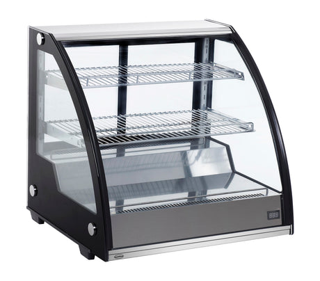 Kühlvitrine / 130 L / 0 bis 12 °C / gebogen / Combisteel