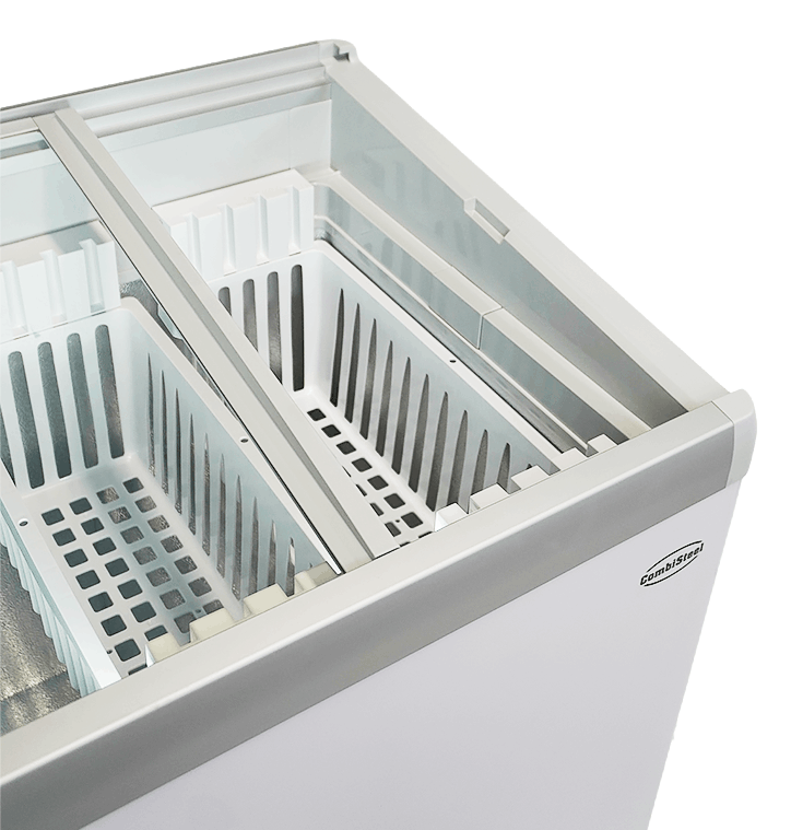 Eistruhe / 396 L / mit Glasschiebedeckel / Lotte / 0/10 | -18/-25 °C / 7086.0035 / Combisteel