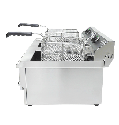 Elektrische Tischfritteuse 2 × 10 L / Combisteel