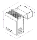 Kühlaggregat / Huckepack / 21–36,7 m³ / 230 V / mit Online-Anbindung / Combisteel