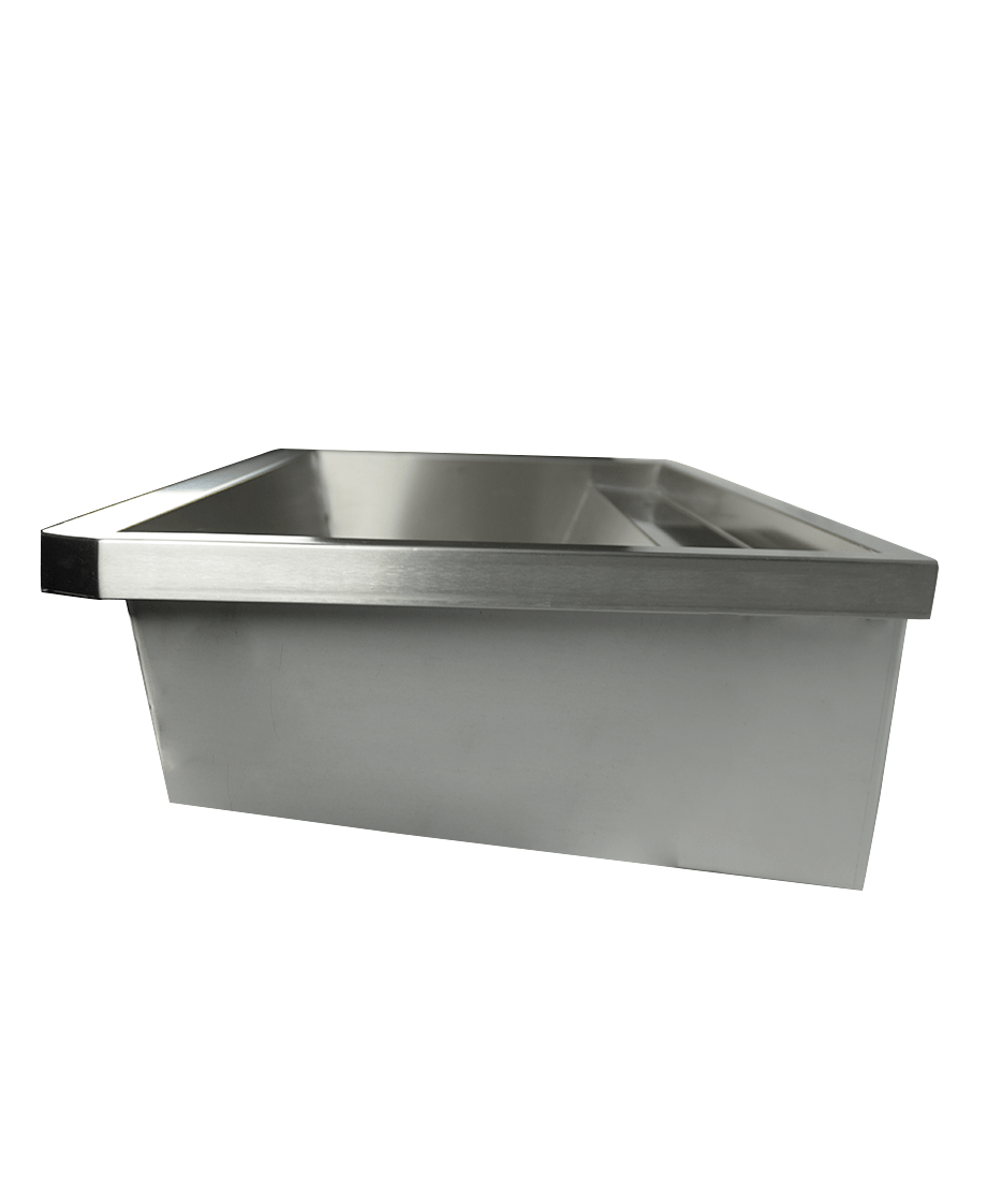 Edelstahl-Handwaschbecken / 1200 mm breit / 2 Armaturplätze / Combisteel