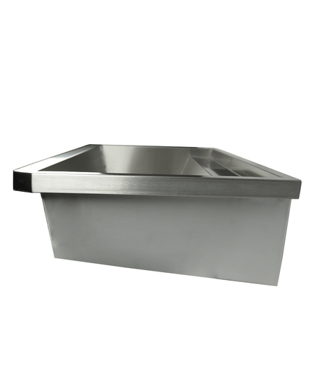 Edelstahl-Handwaschbecken / 1200 mm breit / 2 Armaturplätze / Combisteel