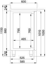 Kühltisch / Kaffeeschublade / 3 Türen / 632 L / Combisteel