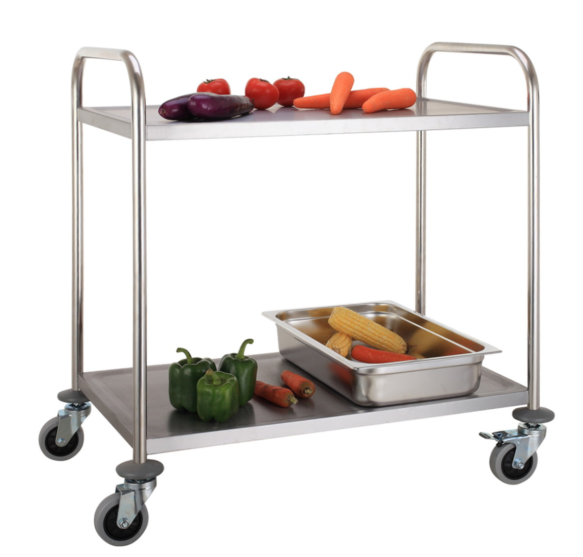 Servierwagen / 2 Ebenen / 860 × 540 × 940 mm / Combisteel