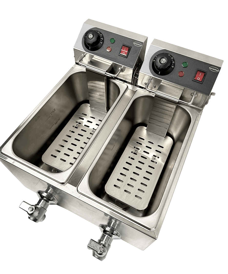 Elektrische Tischfritteuse 2 × 4 L / 2 × 2 kW / Combisteel