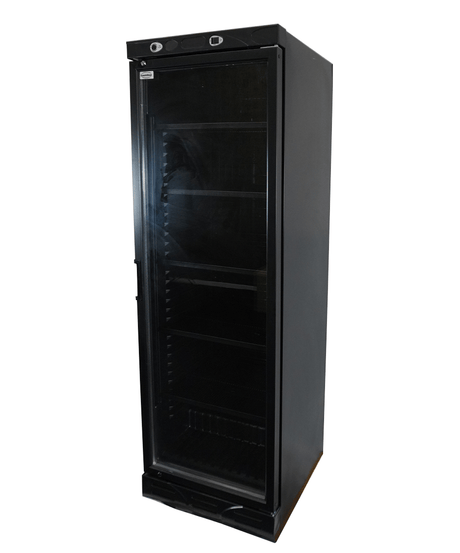 Getränkekühlschrank 1 Glastür 382 L Schwarz