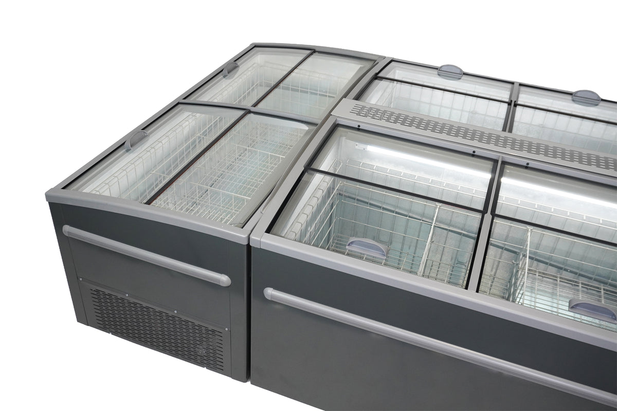 Supermarkt-Tiefkühltruhe 530 L mit Glas-Schiebedeckel / Combisteel