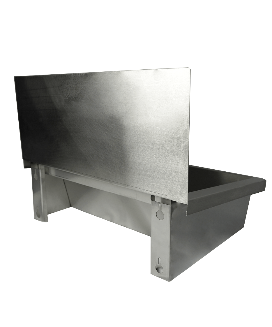 Edelstahl-Handwaschbecken / 600 mm breit / 1 Armaturplatz / Combisteel