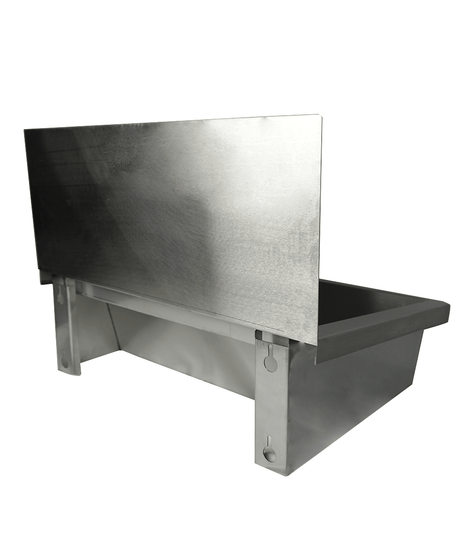 Edelstahl-Handwaschbecken / 600 mm breit / 1 Armaturplatz / Combisteel
