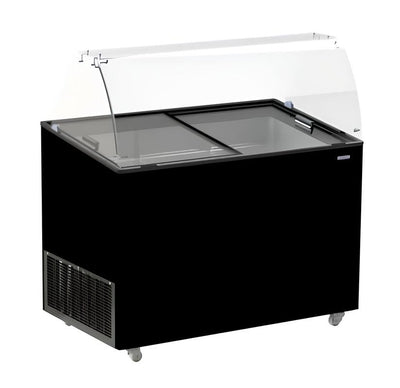 Speiseeisvitrine Java 8 x 5 L / Schwarz / Combisteel