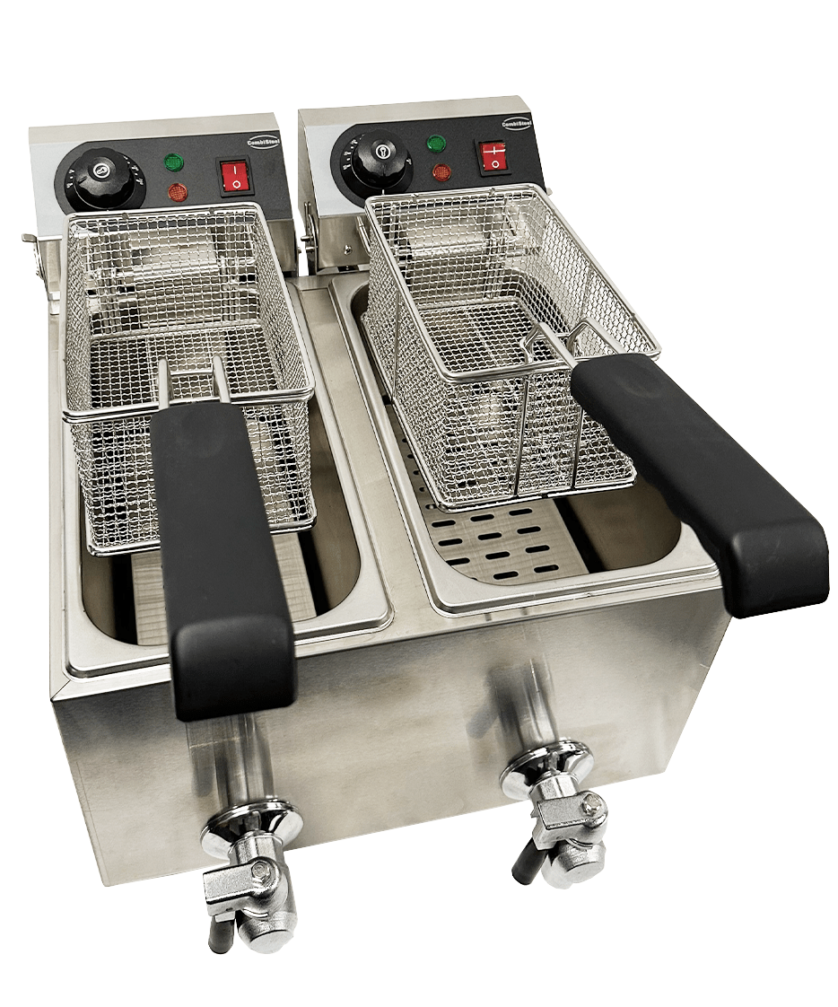 Elektrische Tischfritteuse 2 × 4 L / 2 × 2 kW / Combisteel
