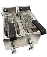 Elektrische Tischfritteuse 2 × 4 L / 2 × 2 kW / Combisteel