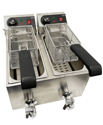 Elektrische Tischfritteuse 2 × 4 L / 2 × 2 kW / Combisteel