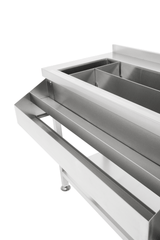 Cocktail-Bar-Station / 1400 mm / mit Spülbecken / Combisteel