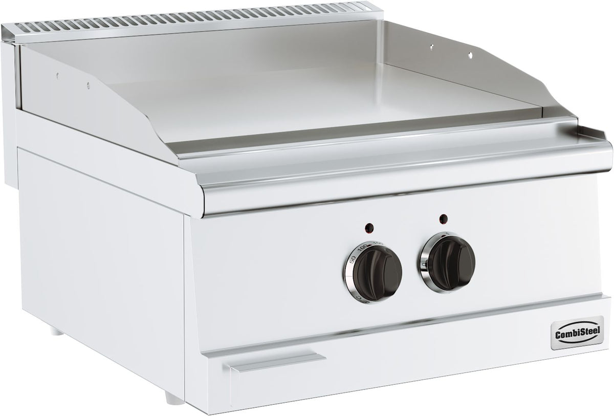 Elektrische Grillplatte BASE 600 / Chrom glatt / 600 mm / 6 kW / 400 V / Combisteel – elektrische Grillplatte für Gastronomie