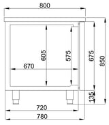 Bäckereikühltisch / 3 Türen / 615 L / Combisteel