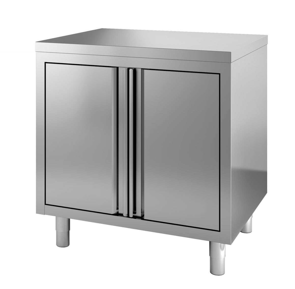 Arbeitstisch mit Türen / ohne Aufkantung / 800 × 700 mm / Combisteel