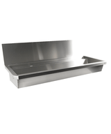 Edelstahl-Handwaschbecken / 1200 mm breit / 2 Armaturplätze / Combisteel