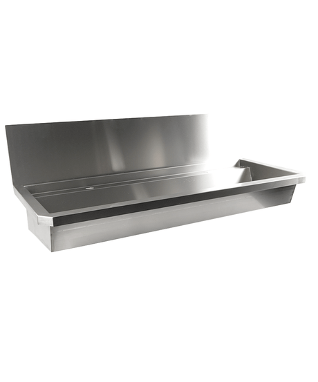 Edelstahl-Handwaschbecken / 1200 mm breit / 2 Armaturplätze / Combisteel