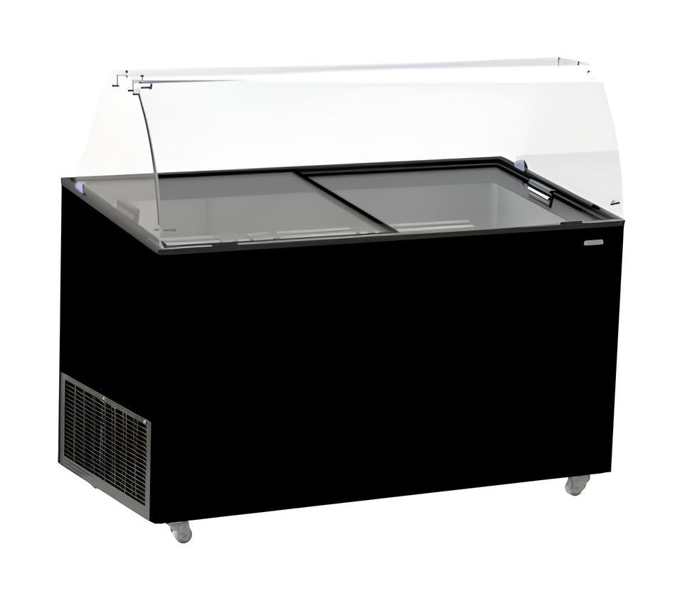 Speiseeisvitrine 10 x 5 L / Schwarz / Combisteel
