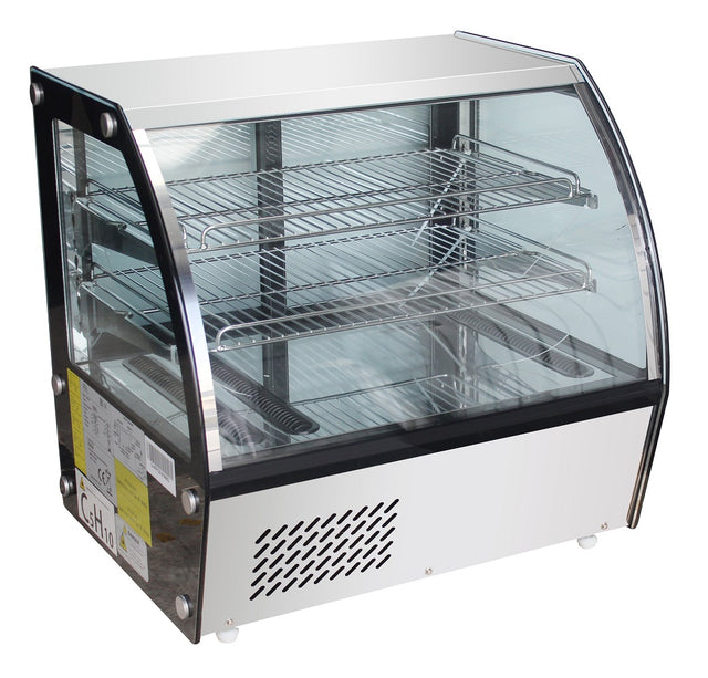 Kühlvitrine / 100 L / 3 bis +8 °C / gebogen / Combisteel