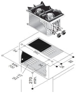 Gas-Einbau-Kochfeld / 2 Brenner / 7 kW / 400 mm / Combisteel – professionelles Einbau-Kochfeld für Gastronomie