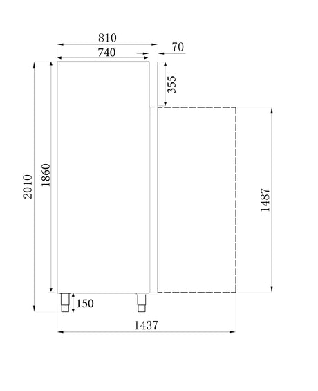 Gastrotiefkühlschrank Edelstahl + Aluminium 600 L statisch