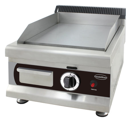 Gas-Grillplatte Propan / Glatt / 400 mm / 3 kW / Combisteel – professionelle Gas-Grillplatte für Gastronomie