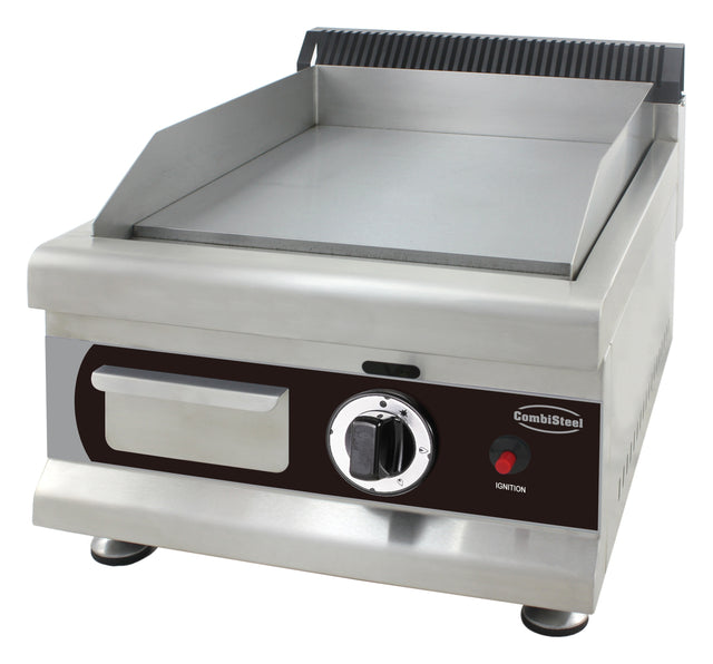 Gas-Grillplatte Propan / Glatt / 400 mm / 3 kW / Combisteel – professionelle Gas-Grillplatte für Gastronomie