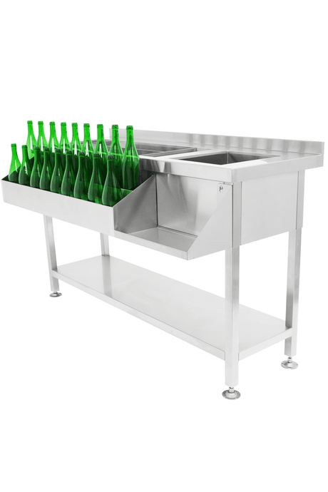 Cocktail-Bar-Station / 1400 mm / mit Spülbecken / Combisteel