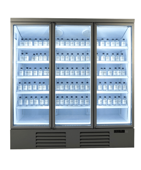 Combisteel / Getränkekühlschrank 3 Glastüren / 1530 L / Silber