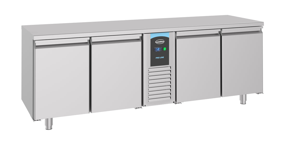 Kühltisch / 700 Serie / Energy Line / Monoblock / 4 Türen / 632 L / Combisteel