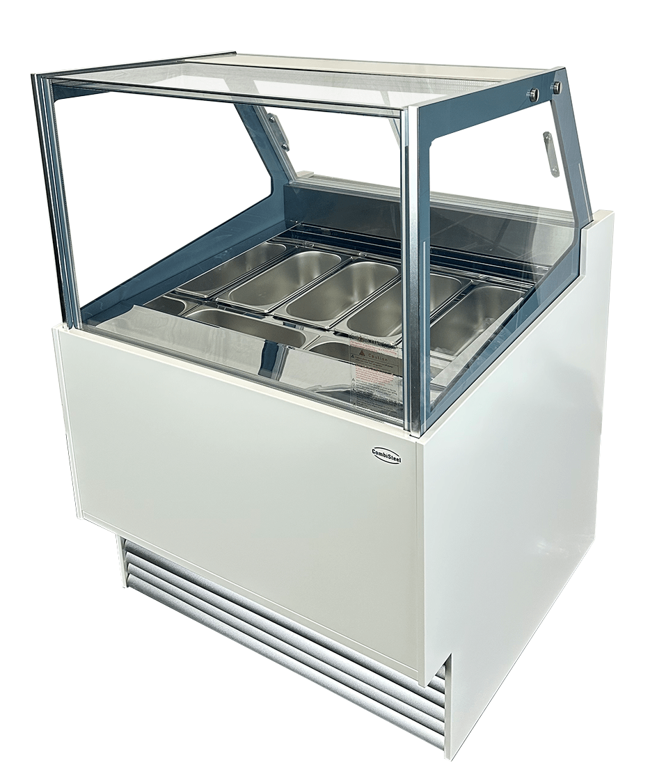 Speiseeisvitrine / Komodo / 6 × 5 L / Weiß / 910 × 880 × 1300 mm / Combisteel
