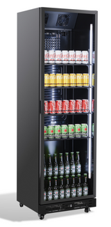 Kühlschrank 1 Glastür schwarz NAP-360