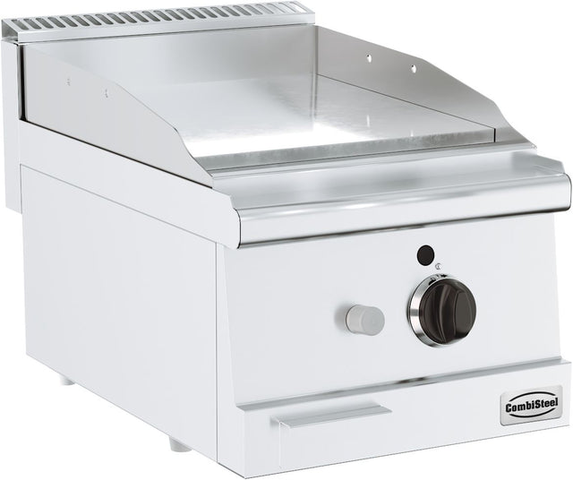 Gas-Grillplatte BASE 600 / Chrom glatt / 400 mm / 6 kW / Combisteel – professionelle Gas-Grillplatte für Gastronomie