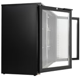 Barkühler 305 L mit 2 Glastüren / Schwarz / Combisteel