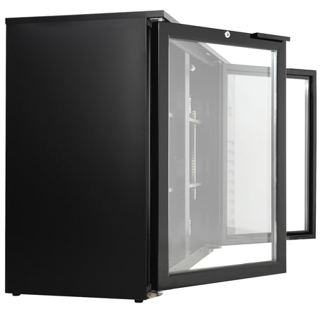 Barkühler 305 L mit 2 Glastüren / Schwarz / Combisteel