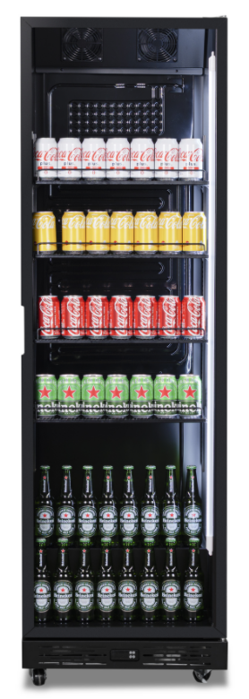 Kühlschrank 1 Glastür schwarz NAP-360