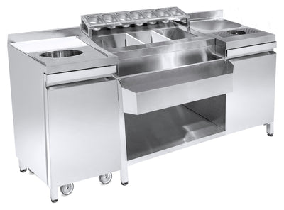 Kühltisch & Cocktailstation mit 2 Schubladen