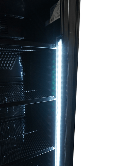 Getränkekühlschrank 1 Glastür 382 L Schwarz