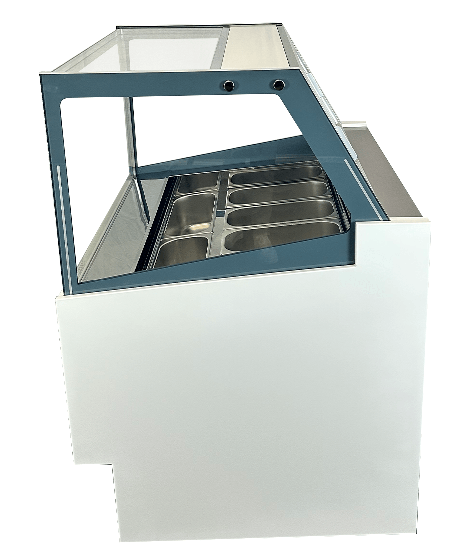 Speiseeisvitrine / Komodo / 6 × 5 L / Weiß / 910 × 880 × 1300 mm / Combisteel