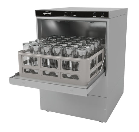 Gläserspülmaschine / Korb 400 × 400 mm / mit Abwasserpumpe / mit Spülmitteldosierer / 230 V / Combisteel