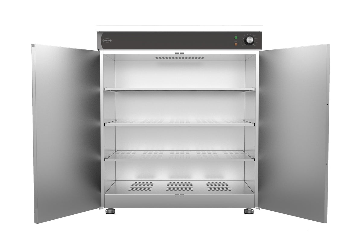 Teller-Wärmeschrank / 750 mm breit / 2 Türen / 90-120 à 32cm diameter Teller / +30 bis +85 °C / 1,2 kW / Combisteel