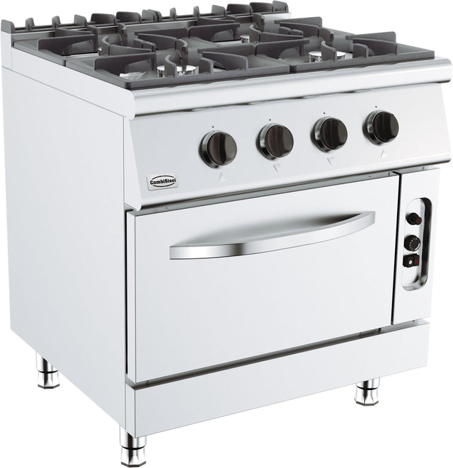 Gasherd Base 700 mit 4 Brennern und Gasbackofen von Combisteel