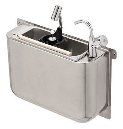 Eisportioniererspülbecken / mit Wasserhahn und Eisportionierdusche / 410 × 120 × 270 mm / Combisteel