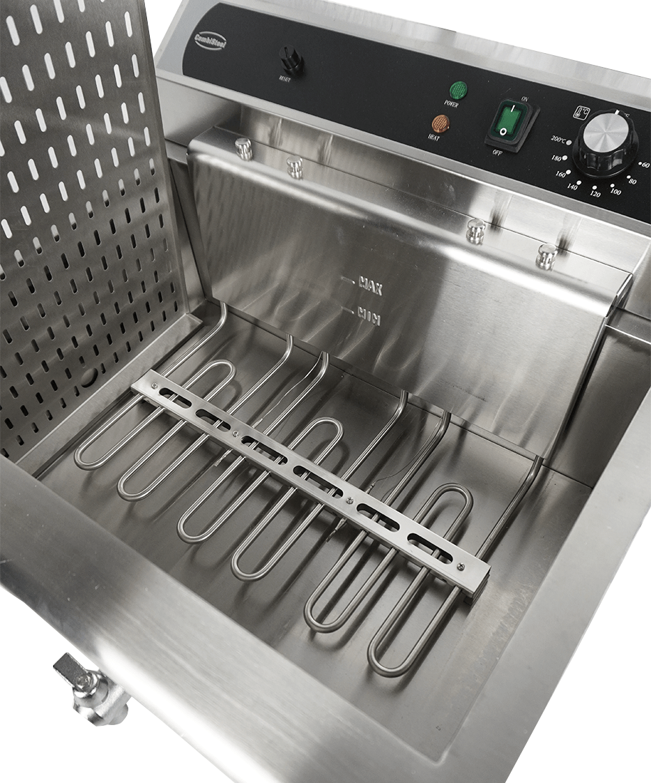 Elektrische Tischfritteuse 25 L mit Ablassventil / Combisteel