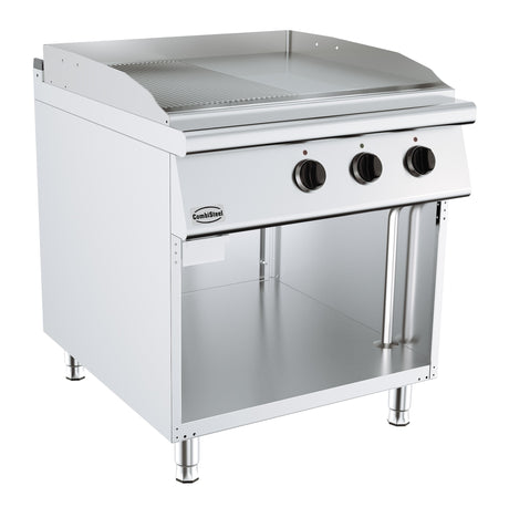 Elektrische Grillplatte BASE 900 / Glatt/gerillt / 800 mm / 12 kW / 400 V / Freistehend / Combisteel – elektrische Grillplatte für Gastronomie