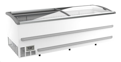 Supermarkt-Tiefkühltruhe 1216 L mit manueller Abtauung / Weiß / Combisteel