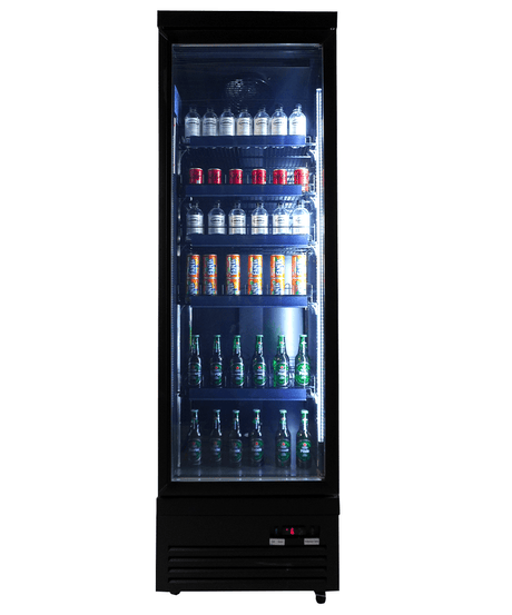 ХЛАДИЛНИК 1 СТЪКЛЕНА ВРАТА ЧЕРЕН CEB-500R BL